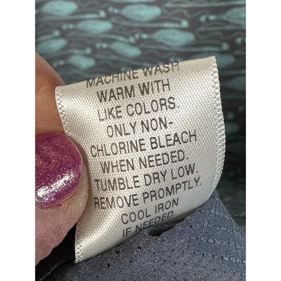 Croft and Barrow Quick Dry shirt Men's XL Fishing Pole and Net Themed Polyester - Picture 4 of 9